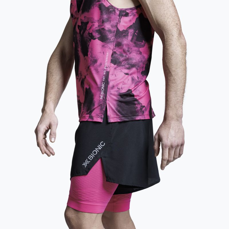 Tricou de alergare X-Bionic Corefusion Run Tank wolfpack/black/neo pink 10