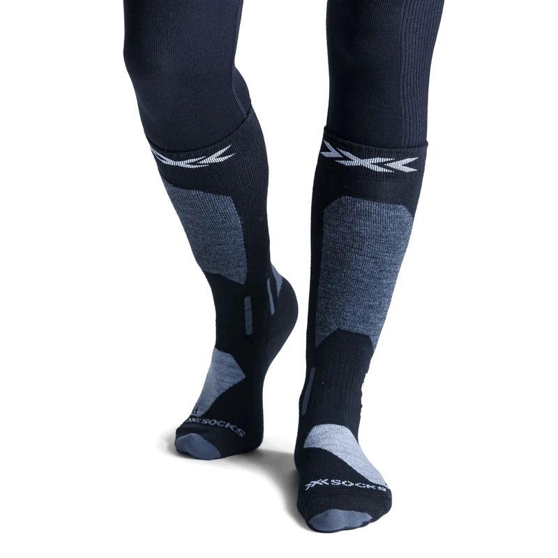 Șosete de schi pentru copii X-Socks Ski Discover Otc x black/light grey 3