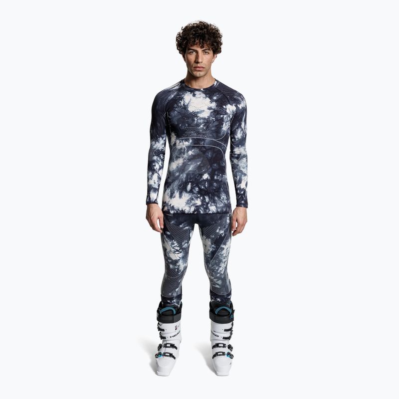 Pantaloni termoactivi X-Bionic Energy Accumulator Wild 3/4 tiedye x black/fluo pink 2