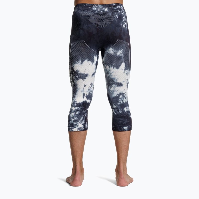 Pantaloni termoactivi X-Bionic Energy Accumulator Wild 3/4 tiedye x black/fluo pink 3