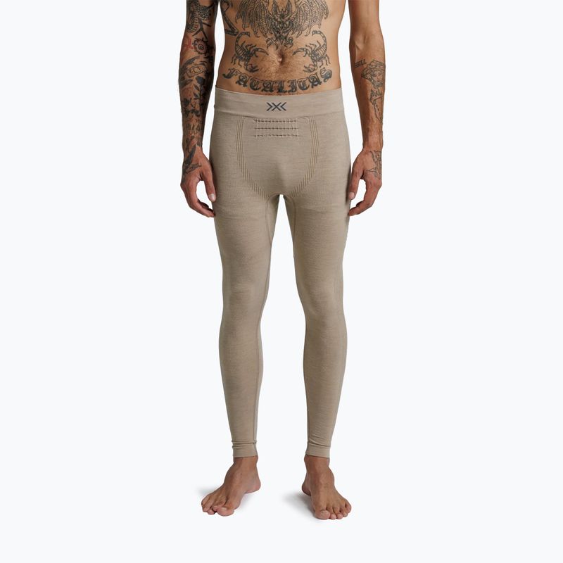 Pantaloni termoactivi pentru bărbați X-Bionic Mightywool sand 3