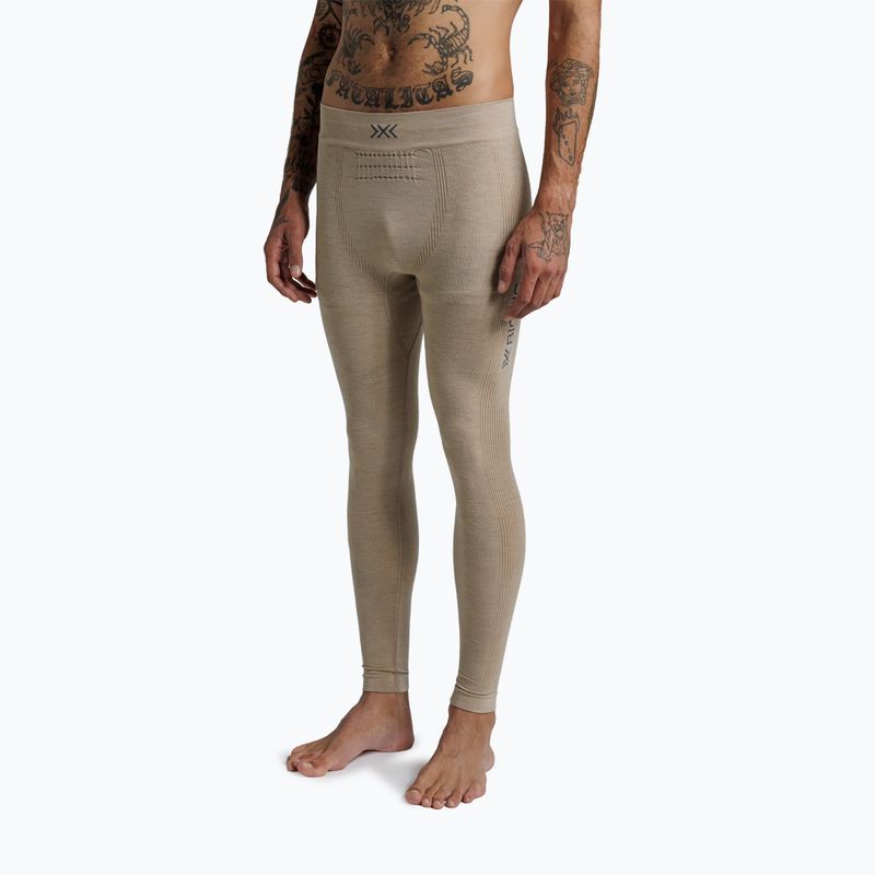 Pantaloni termoactivi pentru bărbați X-Bionic Mightywool sand 4