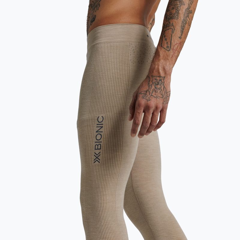 Pantaloni termoactivi pentru bărbați X-Bionic Mightywool sand 5