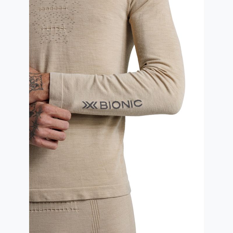 Longsleeve termoactiv pentru bărbați X-Bionic Mightywool sand 9
