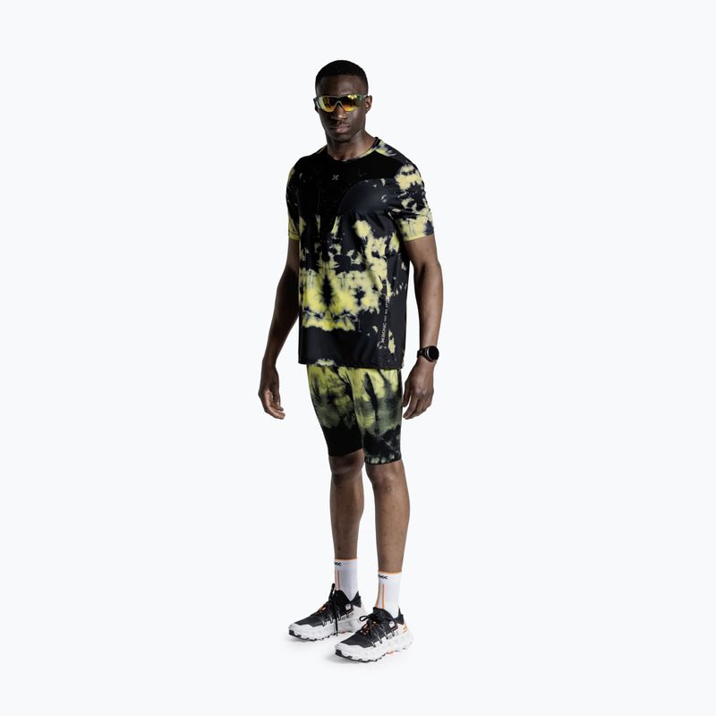 Tricou de alergare pentru bărbați X-Bionic Corefusion Run tie dye electric energy 2