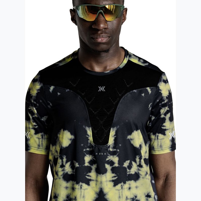 Tricou de alergare pentru bărbați X-Bionic Corefusion Run tie dye electric energy 5