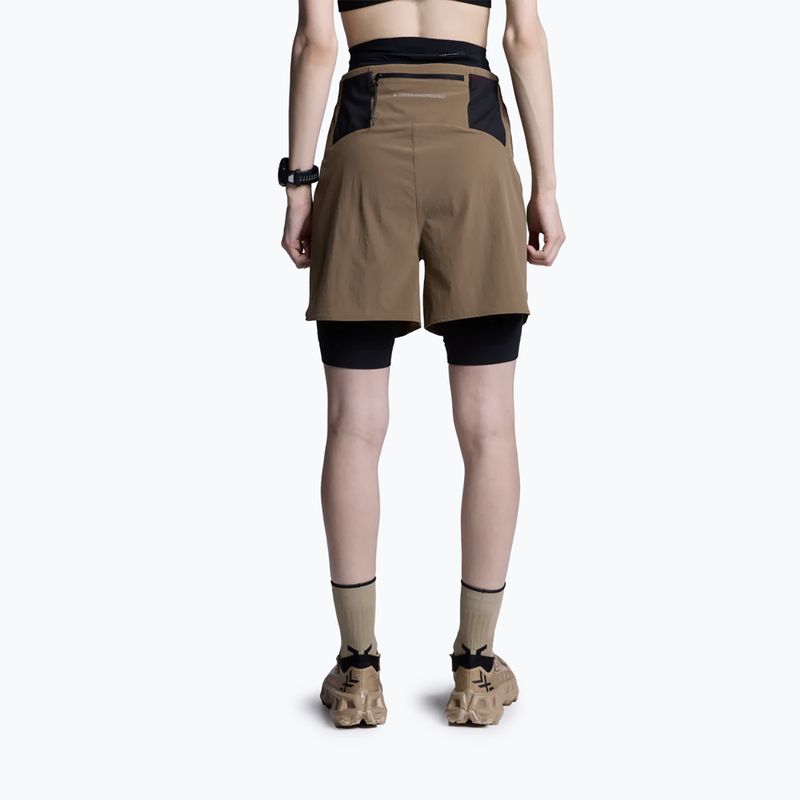 Pantaloni scurți de alergare X-Bionic Corefusion Run Perform dark sand 3