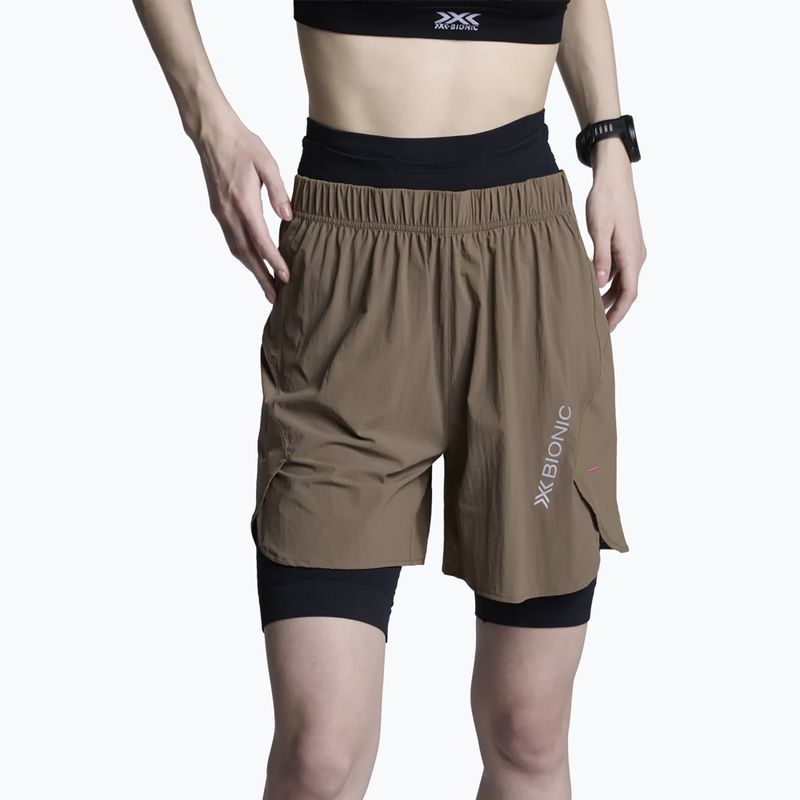 Pantaloni scurți de alergare X-Bionic Corefusion Run Perform dark sand 4