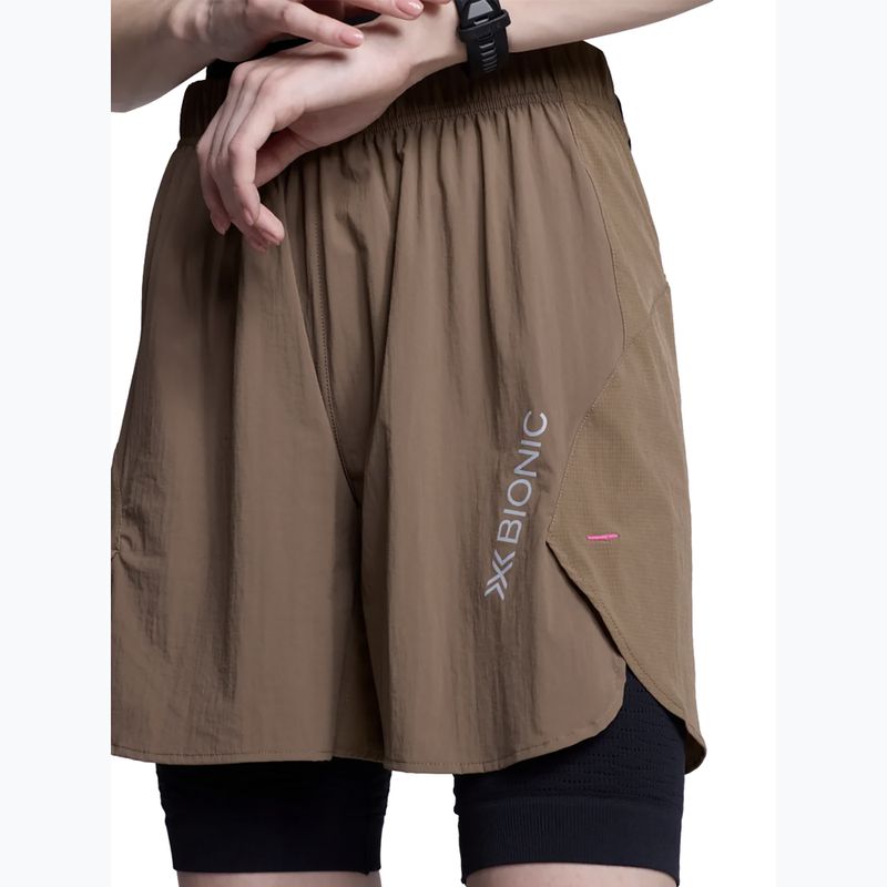 Pantaloni scurți de alergare X-Bionic Corefusion Run Perform dark sand 9