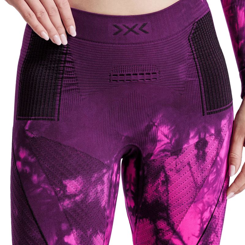 Pantaloni termoactivi X-Bionic Energy Accumulator Wild tiedye x black/fluo pink 3