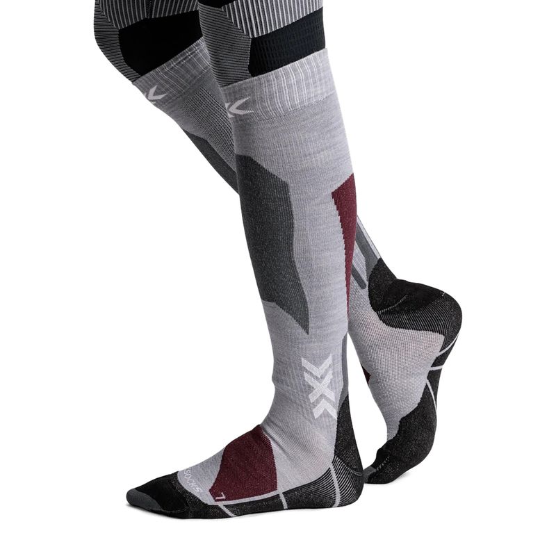 Șosete de schi X-Socks Ski Discover Merino Otc silver grey 4