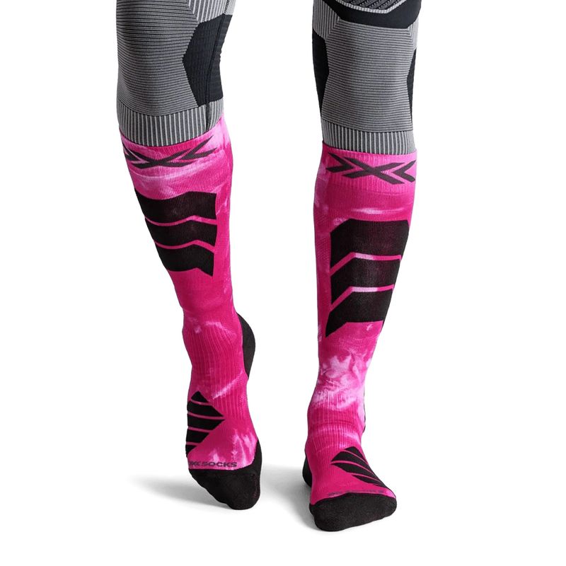 Șosete de schi X-Socks Ski Expert Wild Otc x black/fluo pink 2