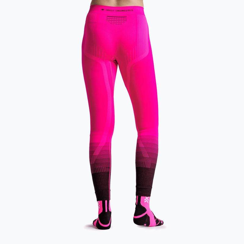 Pantaloni termoactivi pentru femei X-Bionic Invent Graphics fluo pink/x white 2