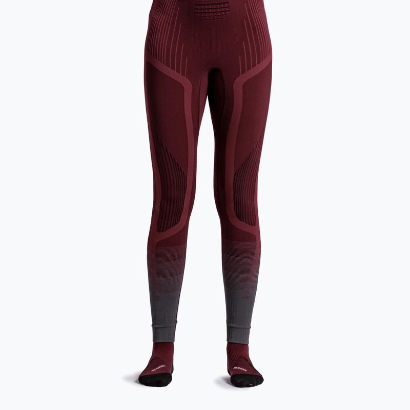 Pantaloni termoactivi pentru femei X-Bionic Invent Graphics oxide red/x black