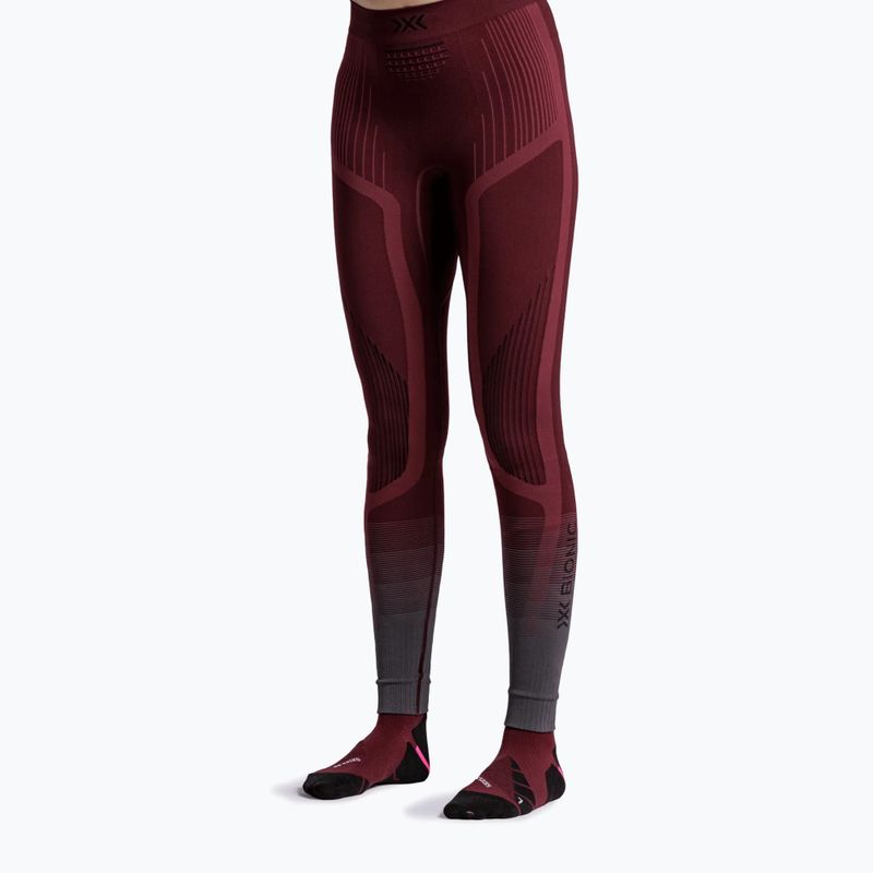 Pantaloni termoactivi pentru femei X-Bionic Invent Graphics oxide red/x black 3