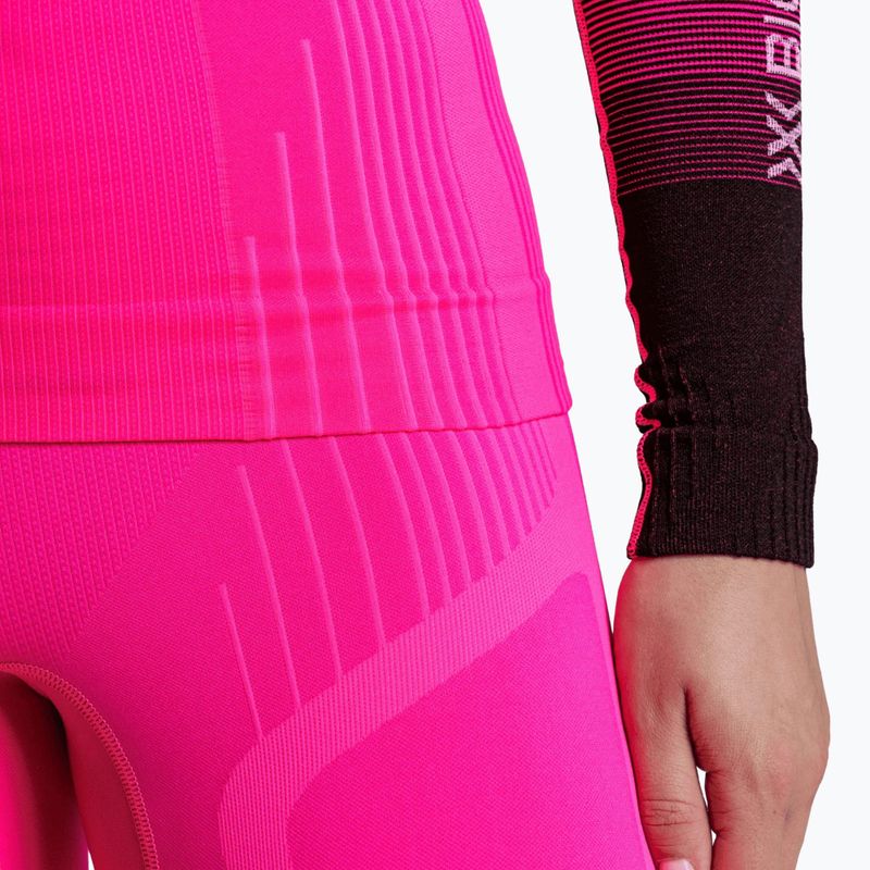 Bluză termoactivă pentru femei X-Bionic Invent Graphics LS fluo pink/x white 10