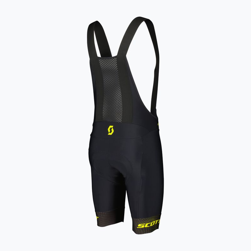 Pantaloni scurți de ciclism pentru bărbați  SCOTT RC Pro +++ Bibshorts black/sulphur yellow 2
