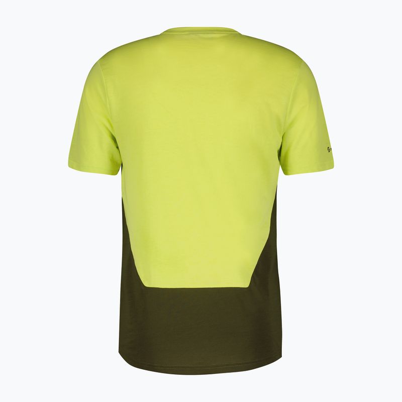 Tricou de ciclism pentru bărbați  SCOTT Trail Flow DRI btter yellow/fir green 2