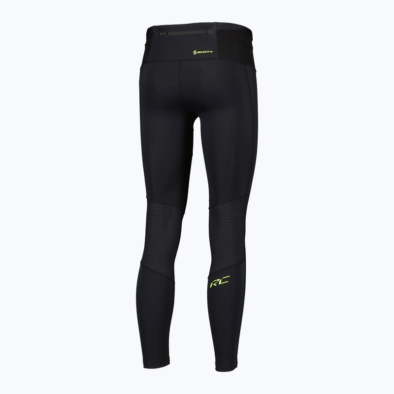 Colanți de alergare pentru bărbați SCOTT RC Run Full Tights black/yellow 2
