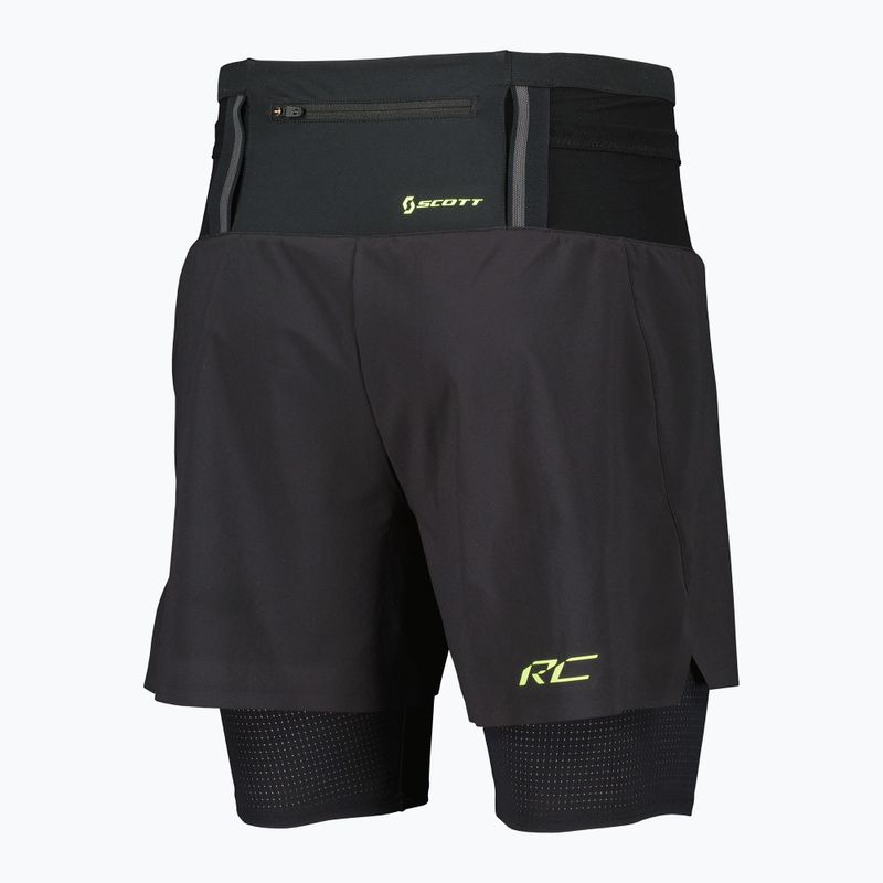 Pantaloni scurți de alergare pentru bărbați SCOTT RC Run Hybrid black/yellow 2