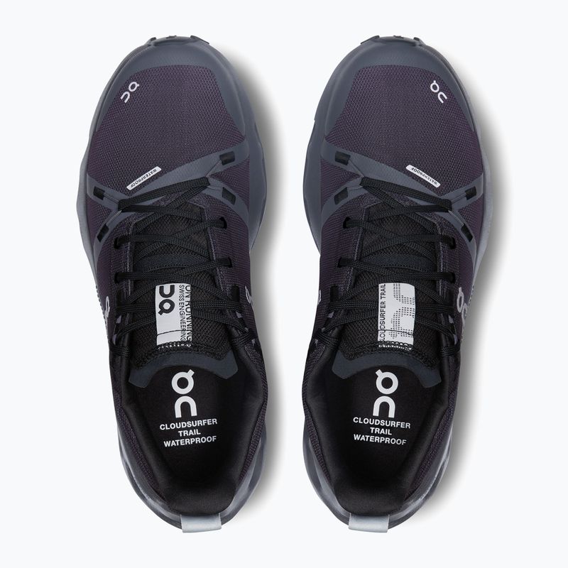 Încălțăminte de alergare pentru femei On Cloudsurfer Trail Waterproof black/eclipse 12
