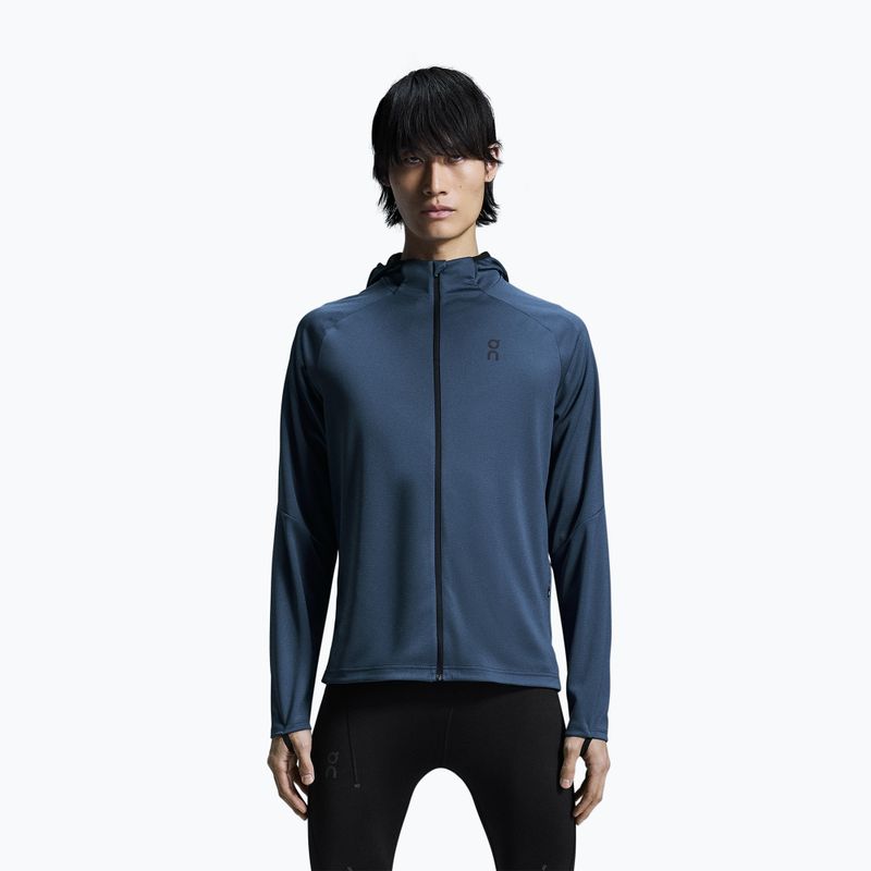 Bluză de alergare pentru bărbați  On Climate Zip Hoodie blue