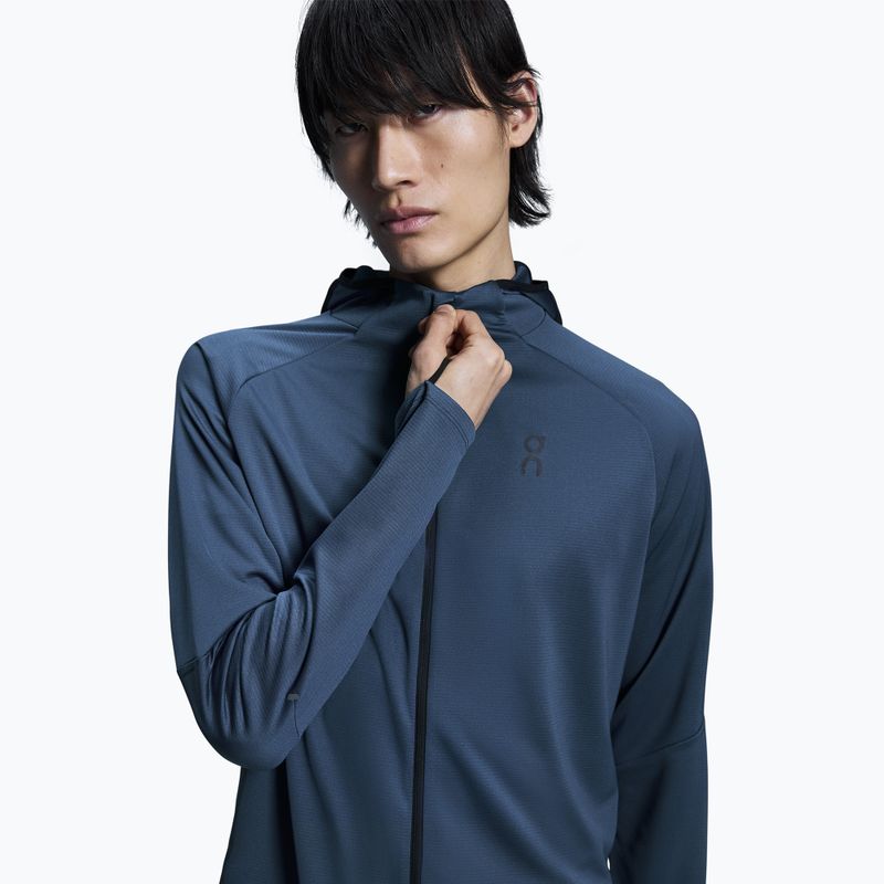 Bluză de alergare pentru bărbați  On Climate Zip Hoodie blue 4