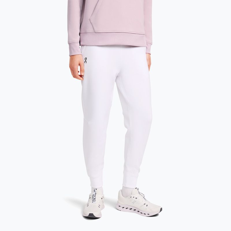 Pantaloni de antrenament pentru femei On Sweat white
