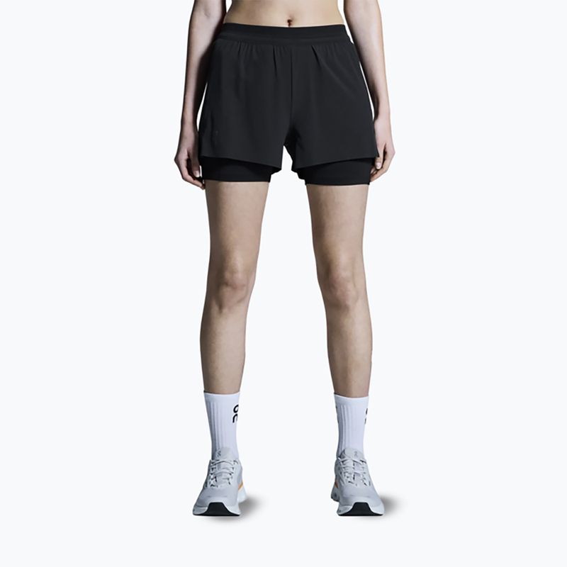 Pantaloni scurți de alergare pentru femei On 3" Performance 2/1 black
