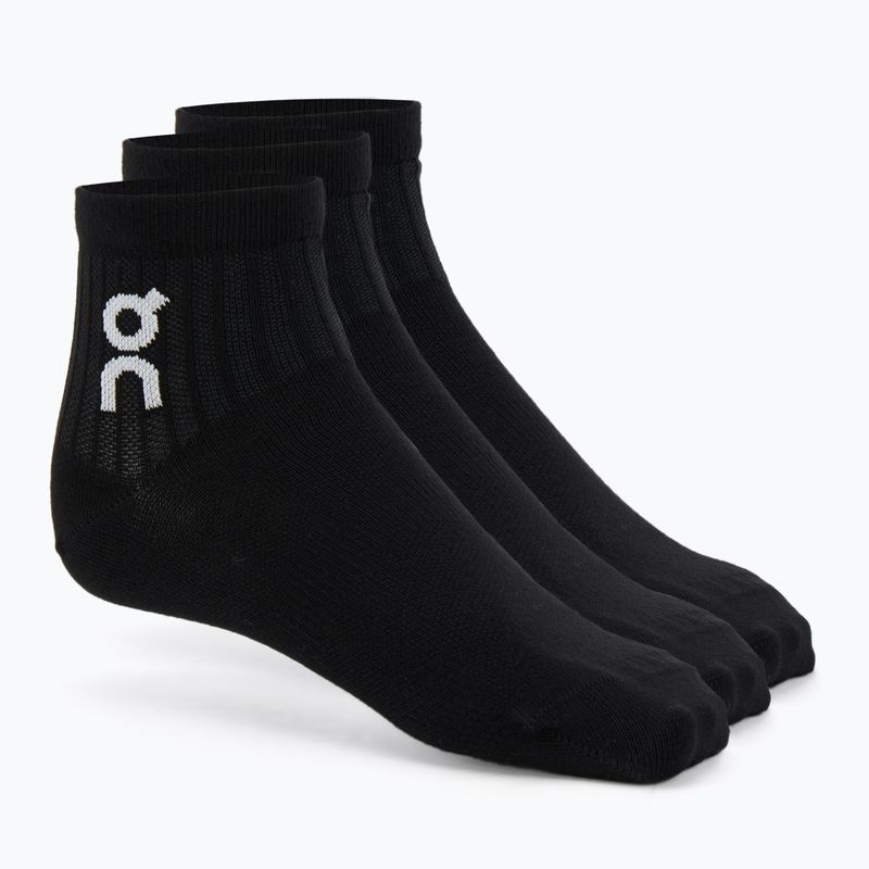 Șosete On Running Logo Sock Mid 3 pary black