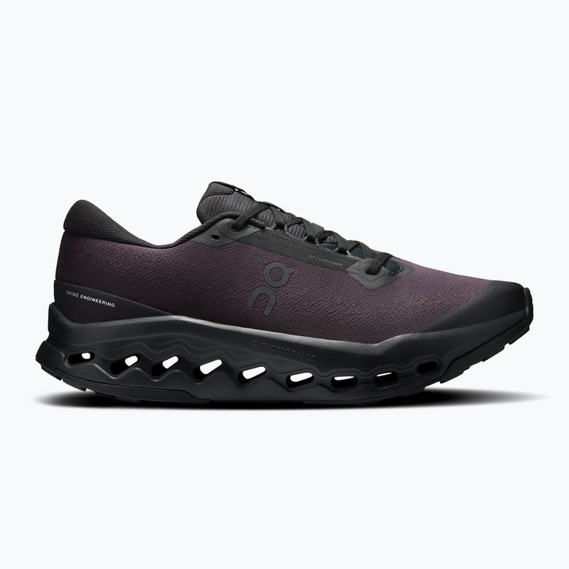Pantofi de alergare bărbați On Cloudsurfer Trail 2 Waterproof negru/negru 8