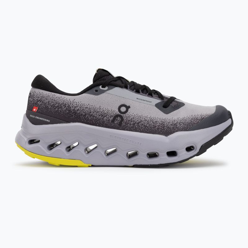 Pantofi de alergare damă On Cloudsurfer Trail 2 Waterproof negru/lila 2