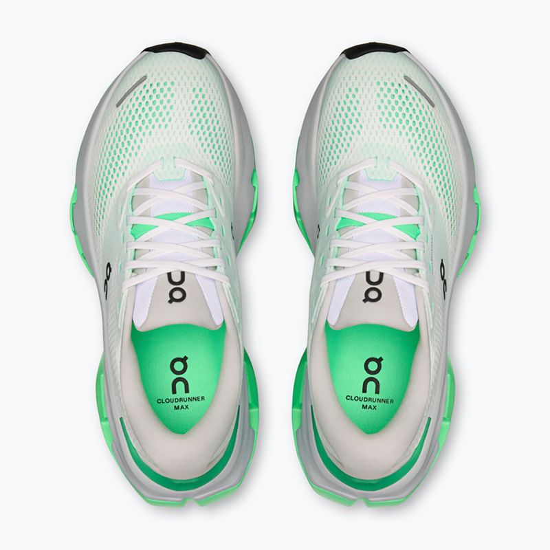 Încălțăminte de alergare pentru femei On Cloudrunner 3 Max white/verdite 3