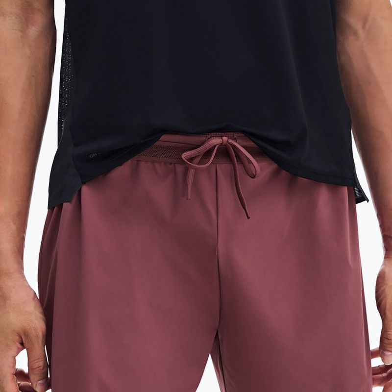Pantaloni scurți de alergare pentru bărbați On 5" Performance barberry 4