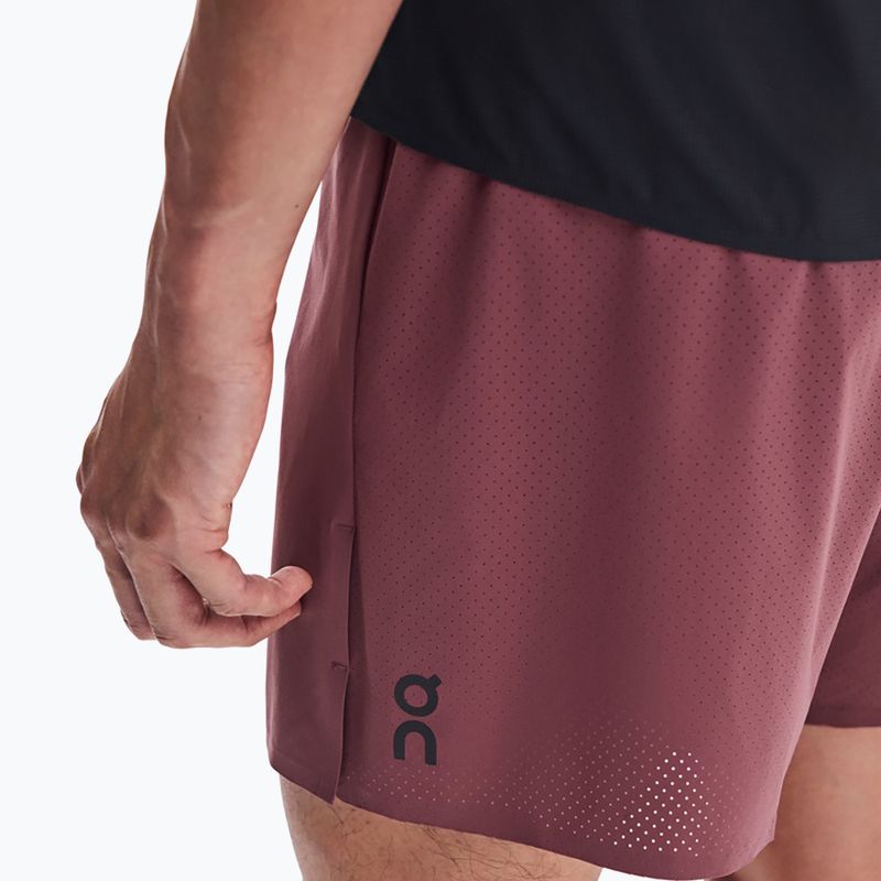 Pantaloni scurți de alergare pentru bărbați On 5" Performance barberry 6