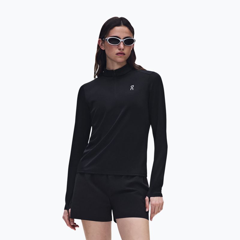 Bluză pentru femei de alergare On Core 1/4 Zip black