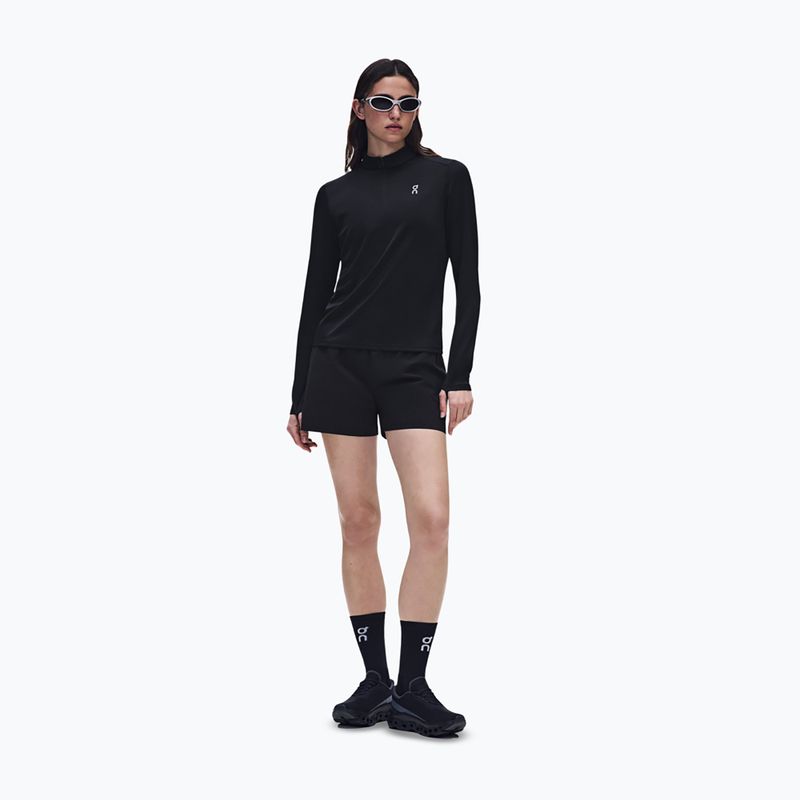 Bluză pentru femei de alergare On Core 1/4 Zip black 2