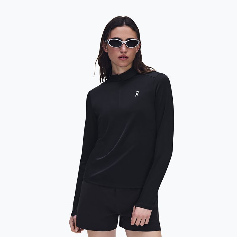 Bluză pentru femei de alergare On Core 1/4 Zip black 4