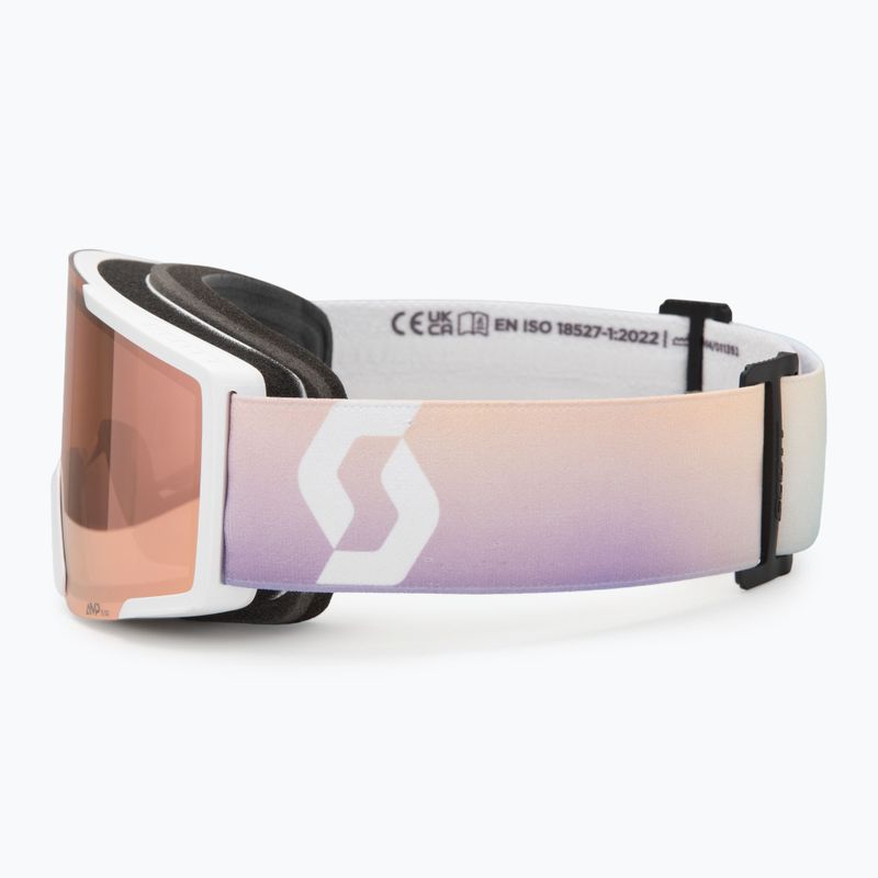 Ochelari de schi SCOTT Shield white/soft pink/enhancer rose chrome 4
