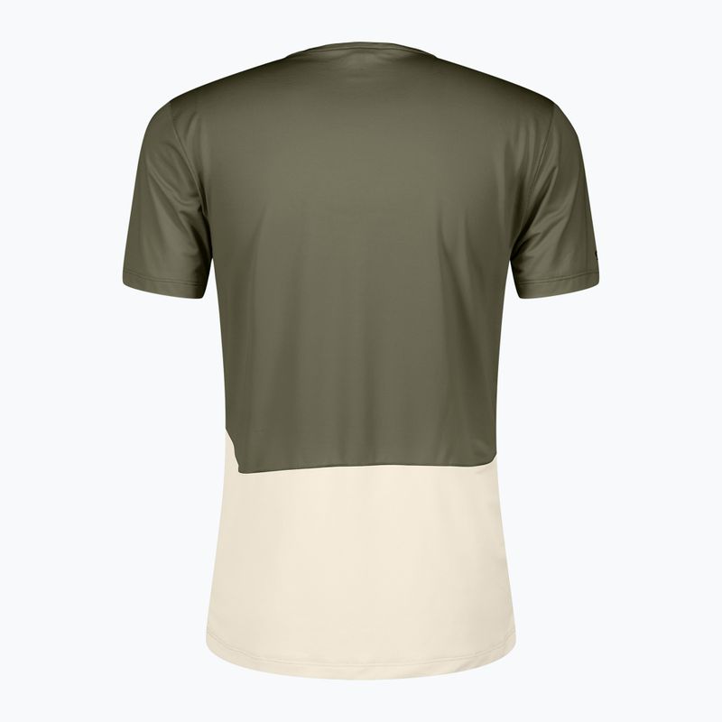 Tricou de alergare pentru bărbați SCOTT Endurance Tech hay green/cotton white 2