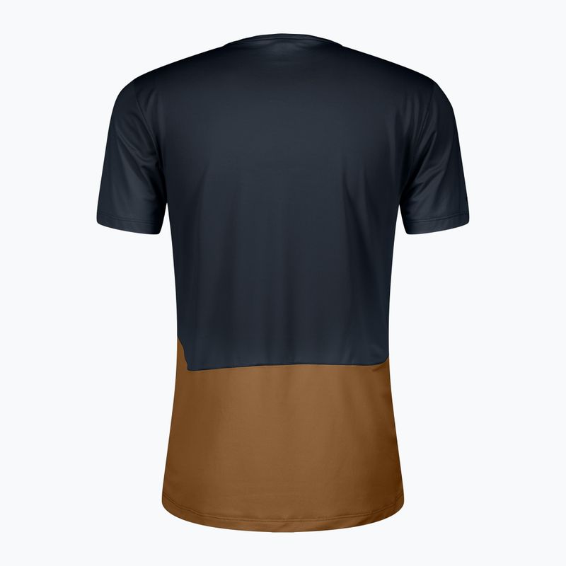 Tricou de alergare pentru bărbați SCOTT Endurance Tech dark blue/bread brown 2
