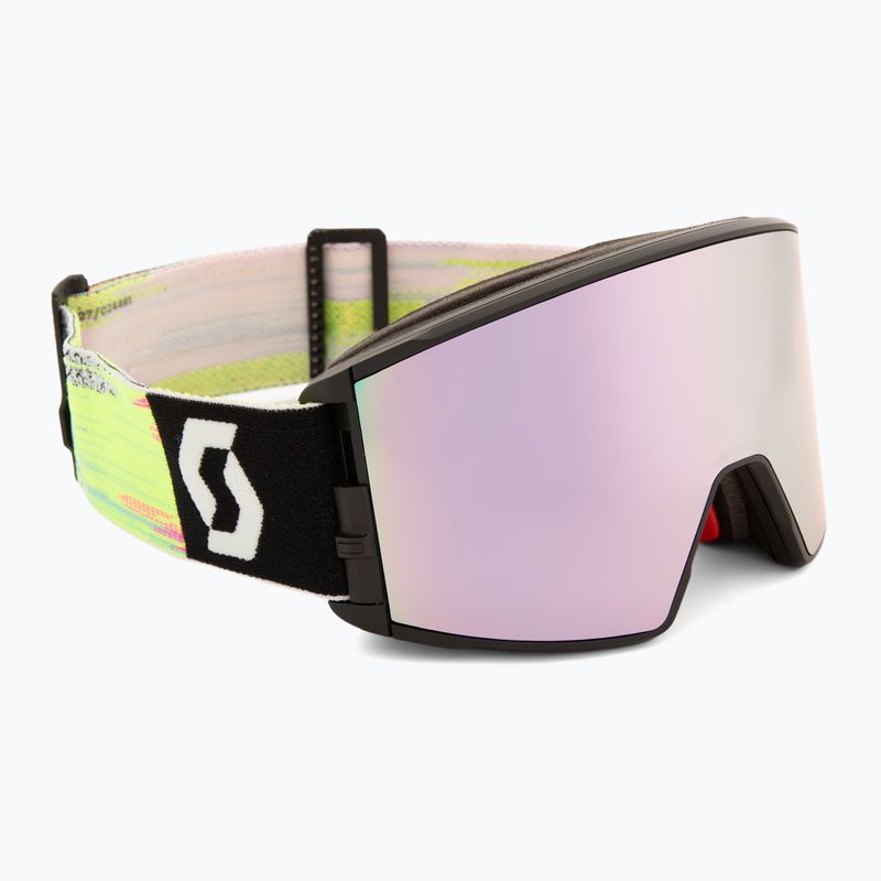 Ochelari de schi SCOTT React black/neon yellow/amp lavender chrome 2