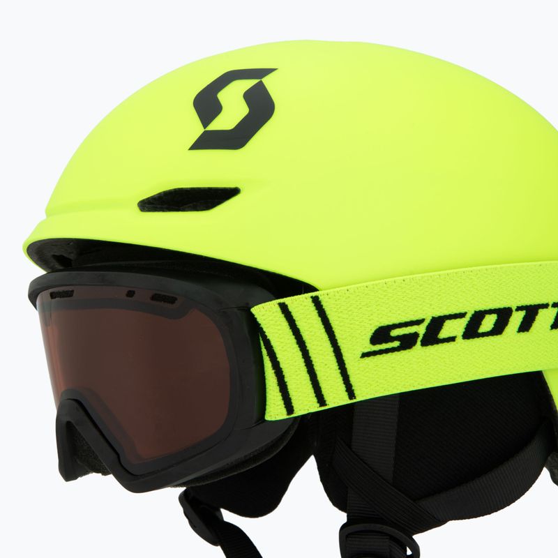 Cască de schi pentru copii SCOTT Keeper 2 + ochelari Witty neon yellow 8