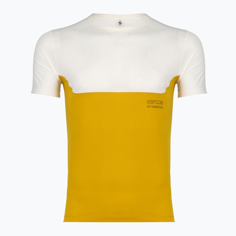 Tricou de alergare pentru bărbați SCOTT Endurance Tech white/sundial yellow