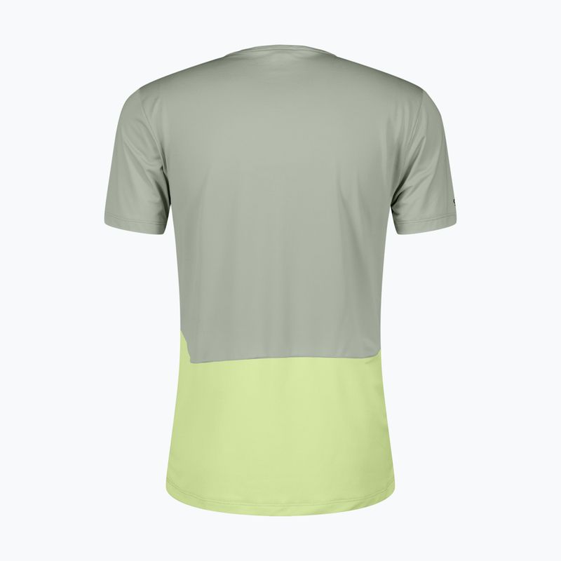 Tricou de alergare pentru bărbați SCOTT Endurance Tech spray grey/acid yellow 2