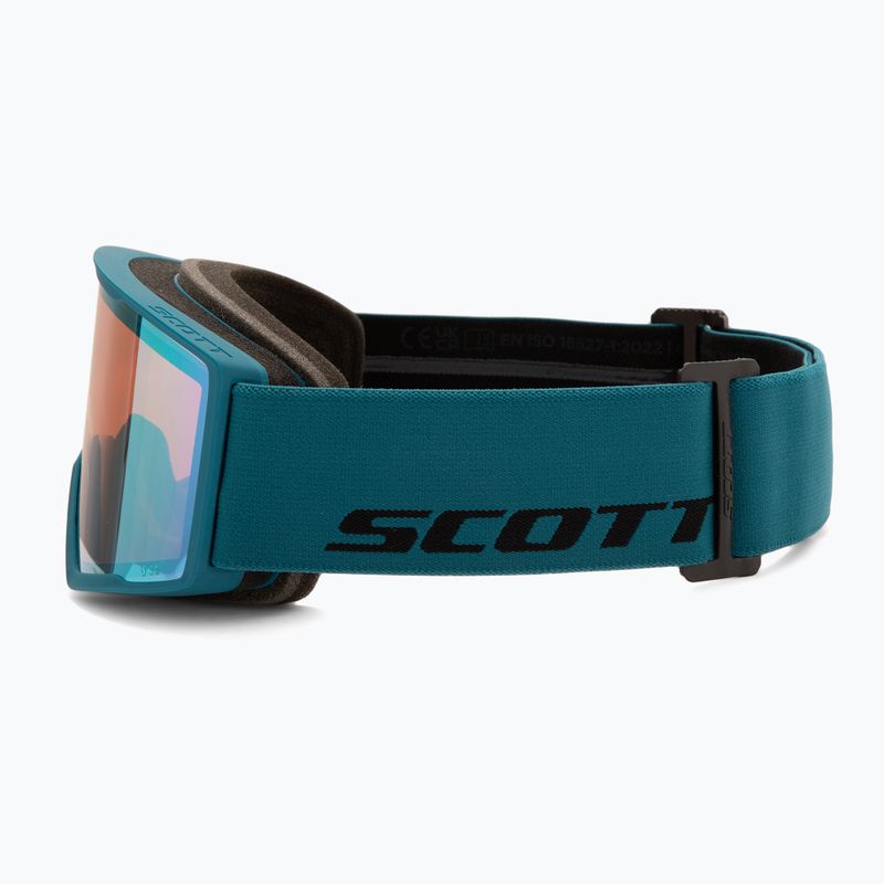 Ochelari de schi SCOTT Trace Pro petrol green/green chrome 4