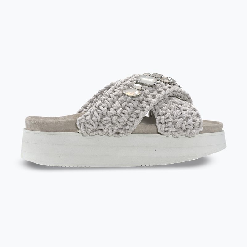 Șlapi pentru femei INUIKII Woven Stones Platform stone grey 2