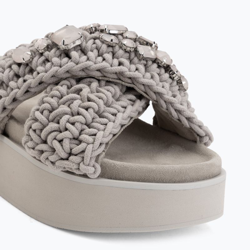 Șlapi pentru femei INUIKII Woven Stones Platform stone grey 7