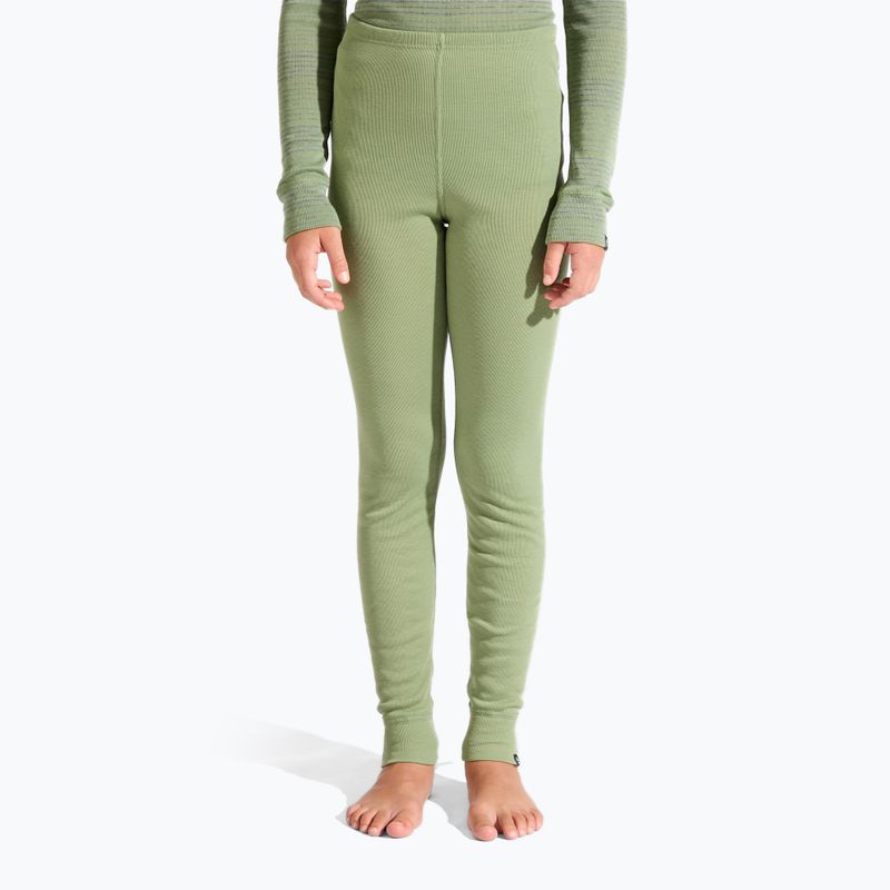 Lenjerie de corp termică pentru copii ODLO Active Warm Eco Long oțel gri melange/verde mat 2