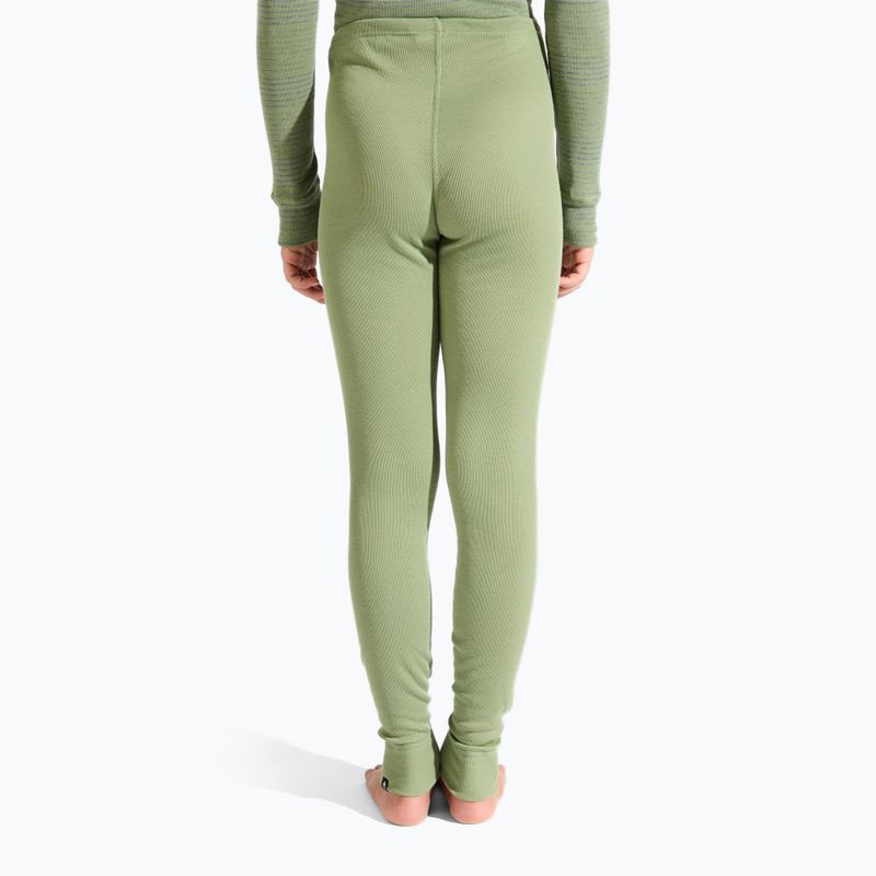 Lenjerie de corp termică pentru copii ODLO Active Warm Eco Long oțel gri melange/verde mat 3